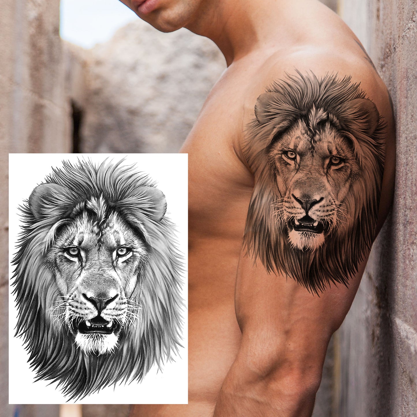 Large Test Tattoo Shoulder/Chest/Thigh - Many Styles