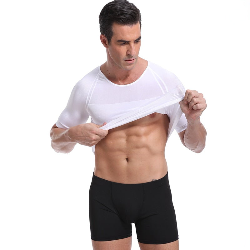 S-3XL Men's Slimming Body Shaper and Corrective Posture Control Shirt
