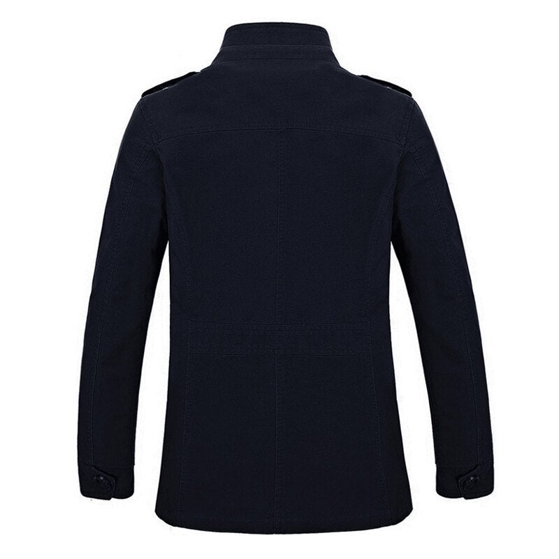 Men's Solid Cotton Coat - 3 COLOURS