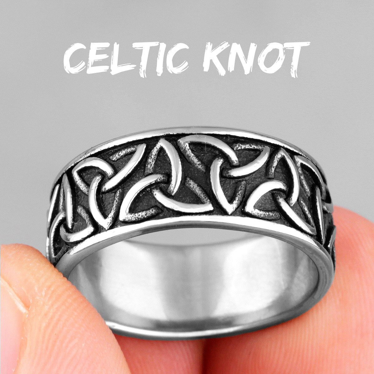 Celtic Knot Stainless Steel Rings - 5 styles