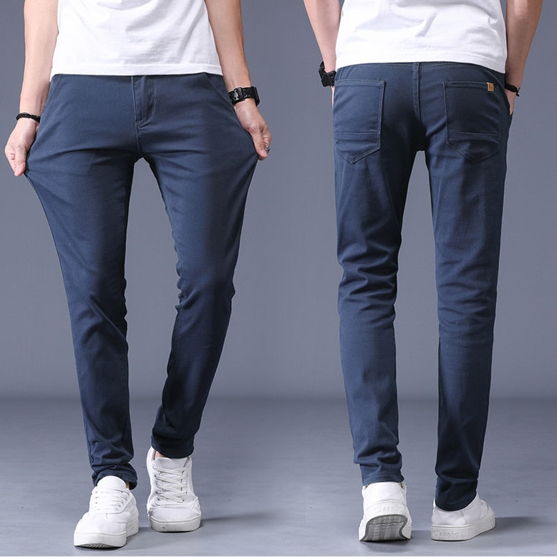 28-38INCH Slim Fit Cotton Stretch Trousers - 6 COLOURS