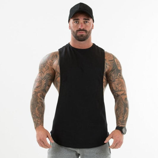 S-XL Plain Bodybuilding Cut Off Tee - 6 COLOURS