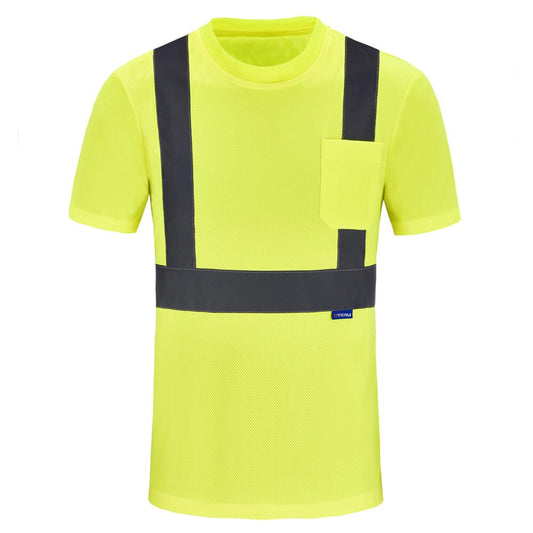 XS-6XL Reflective High Vis Short Sleeve Workwear - 2 COLOURS