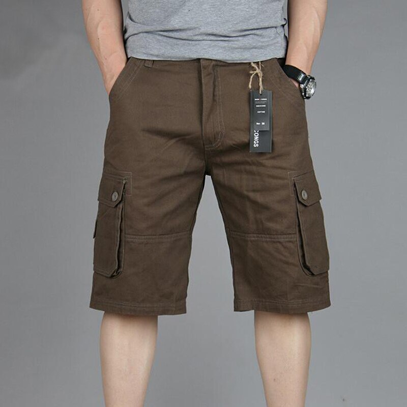 Men's Multi-Pocket Long Cargo Shorts - 6 colours