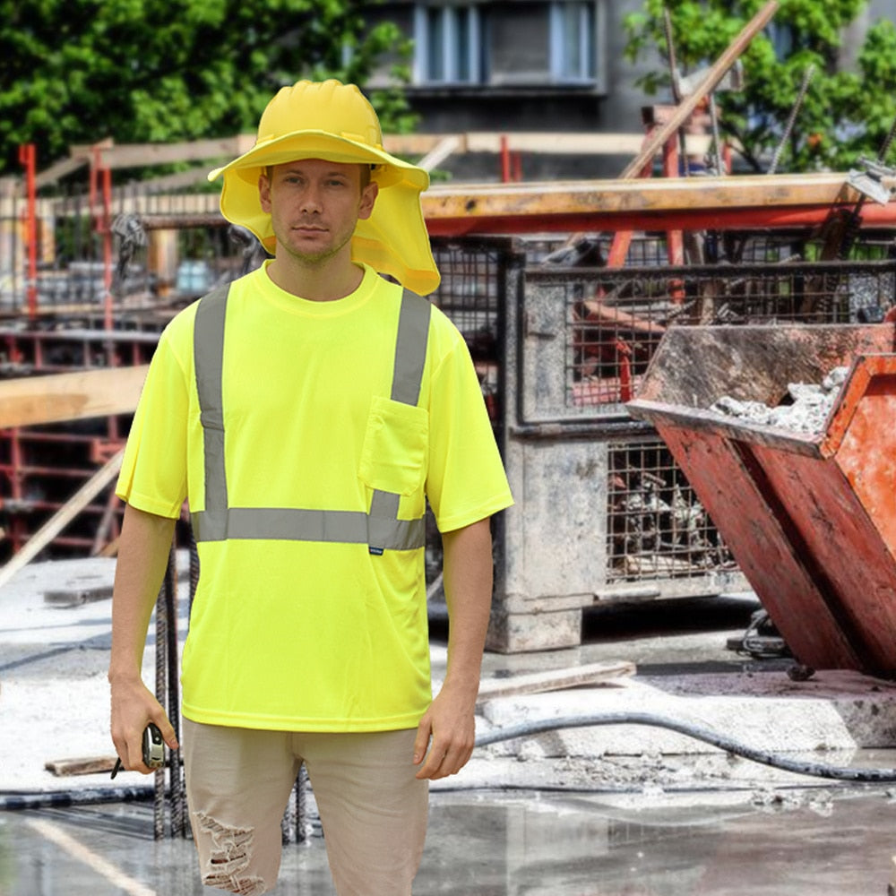 XS-6XL Reflective High Vis Short Sleeve Workwear - 2 COLOURS