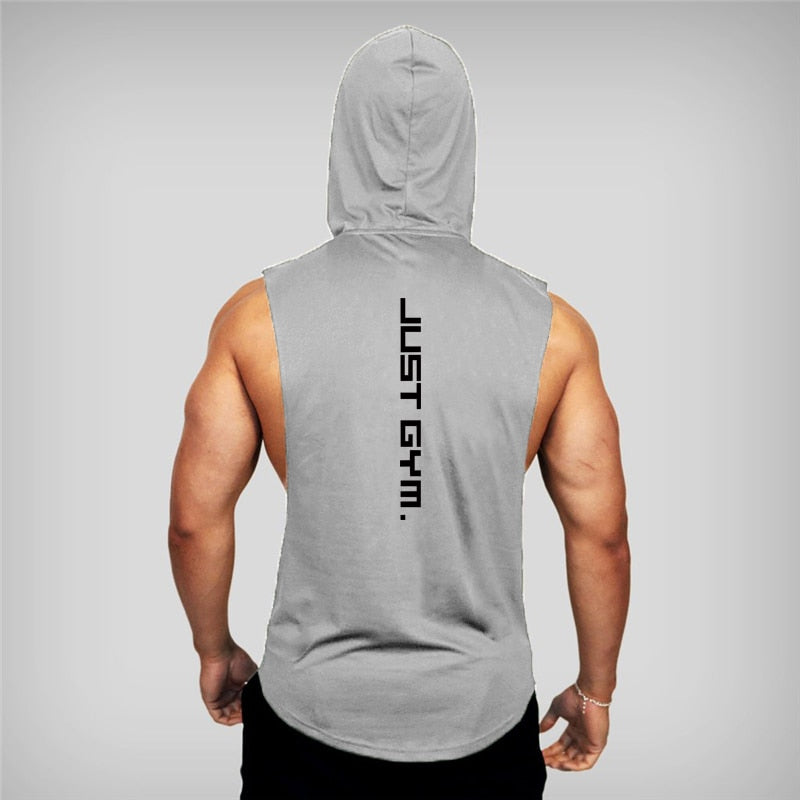 S-XL Cotton Sleeveless Gym Tank - 2 STYLES - 6 colours
