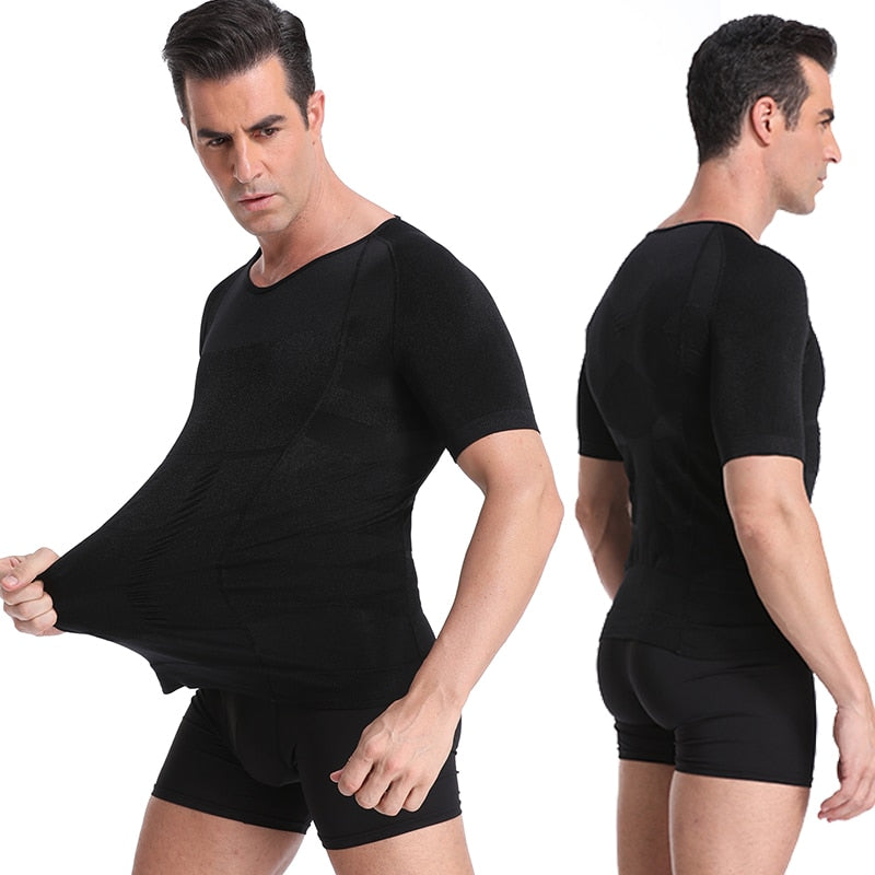 S-3XL Men's Slimming Body Shaper and Corrective Posture Control Shirt