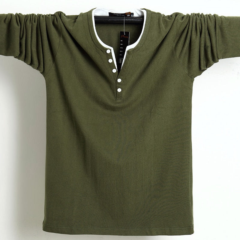 M-6XL Cotton Long Sleeve Tee - 6 colours