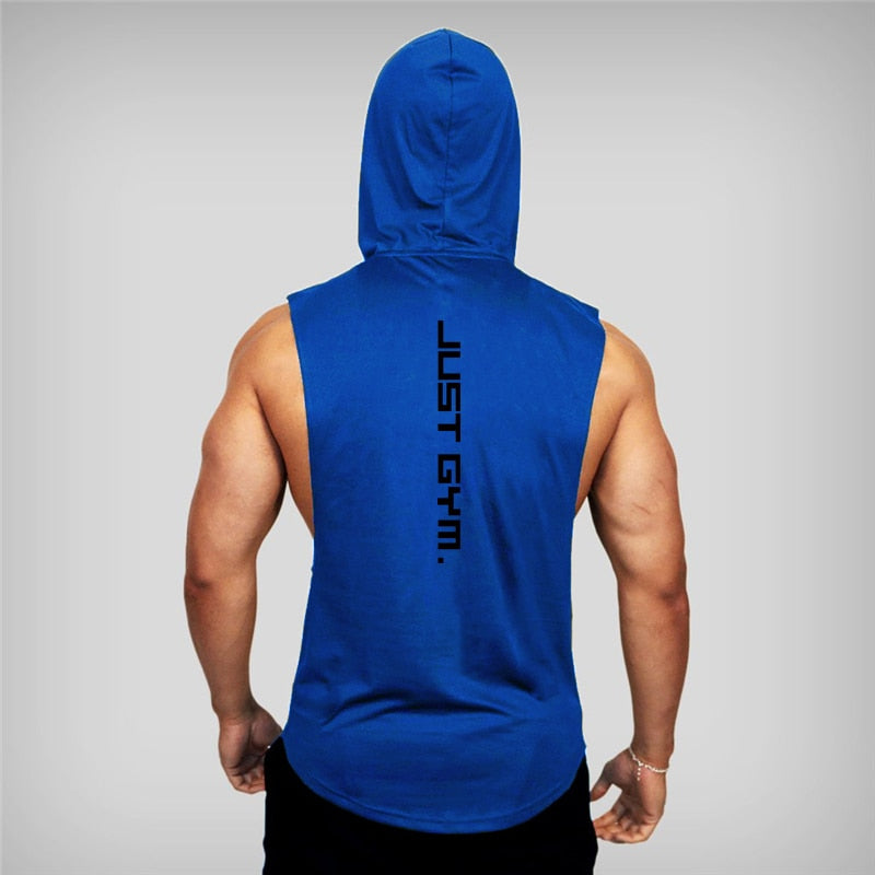 S-XL Cotton Sleeveless Gym Tank - 2 STYLES - 6 colours