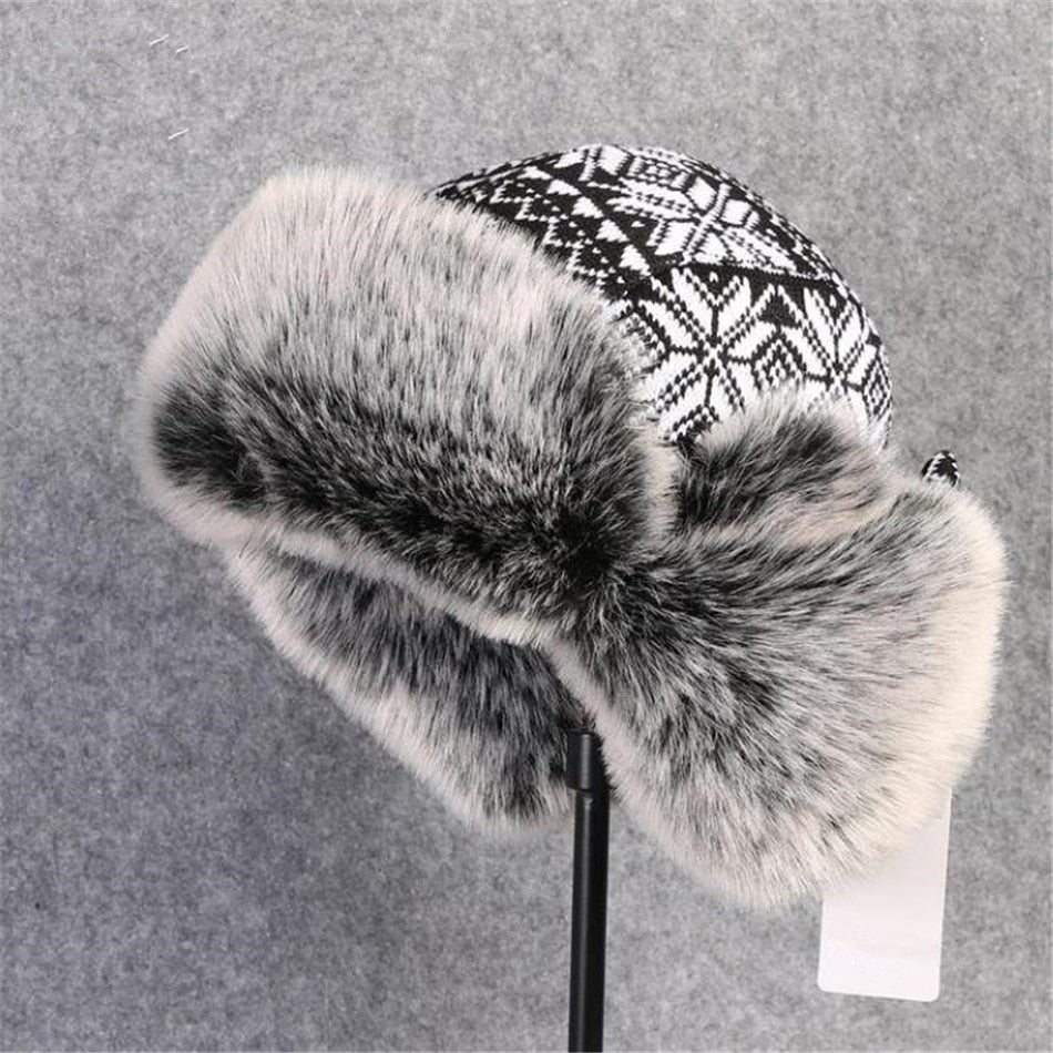 Thick Knitted Trapper Hat