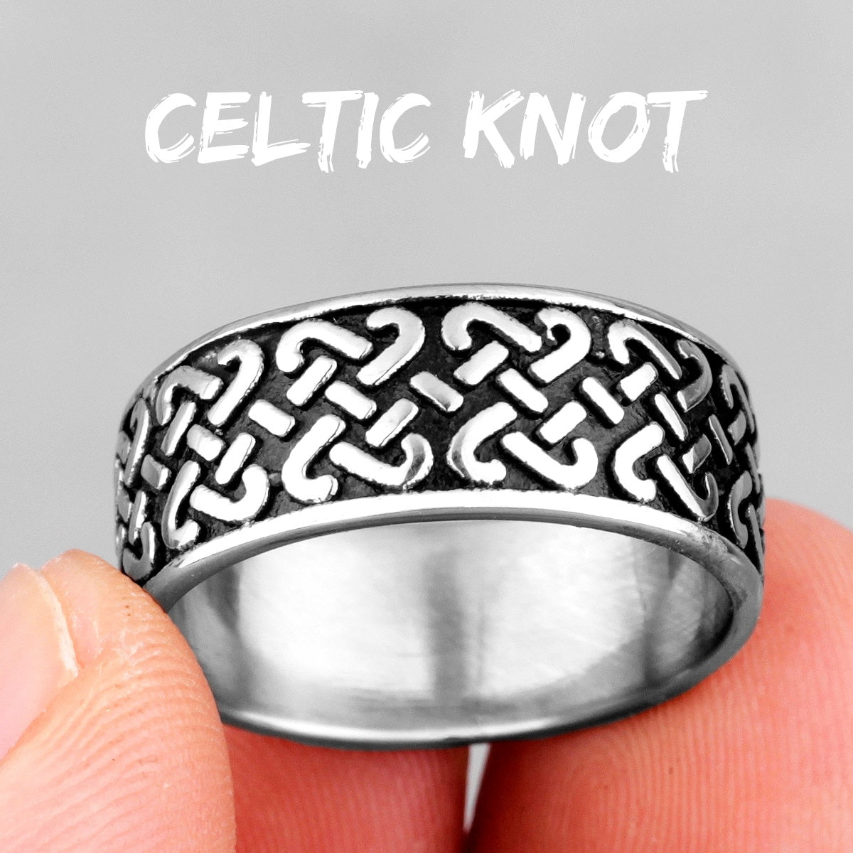 Celtic Knot Stainless Steel Rings - 5 styles