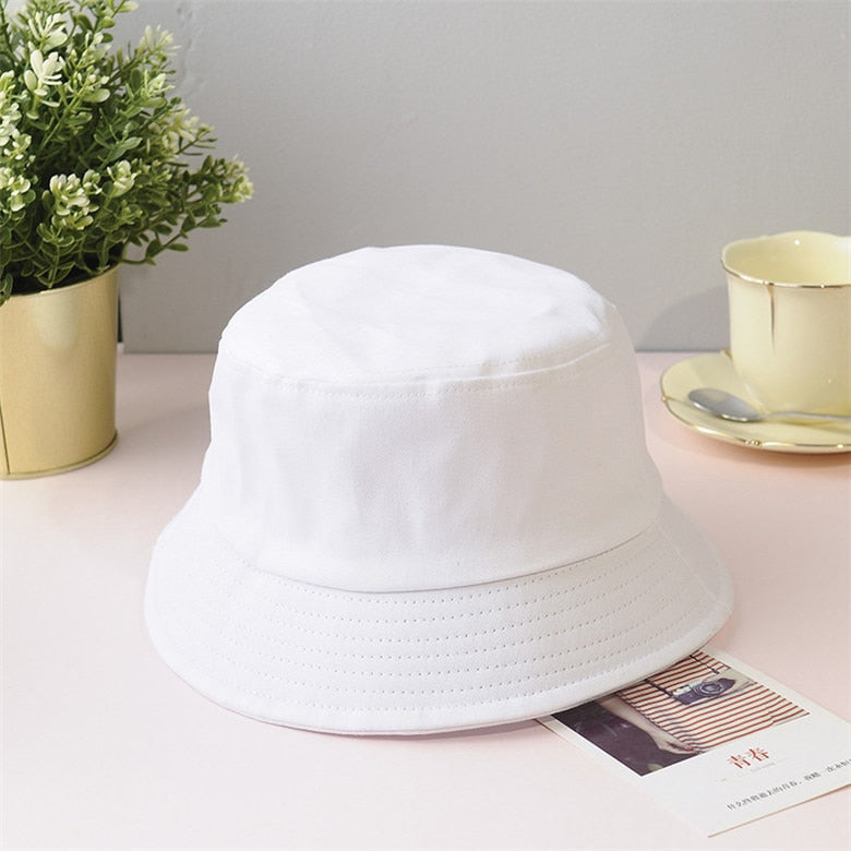 Cotton Plain Bucket Hats - 8 COLOURS