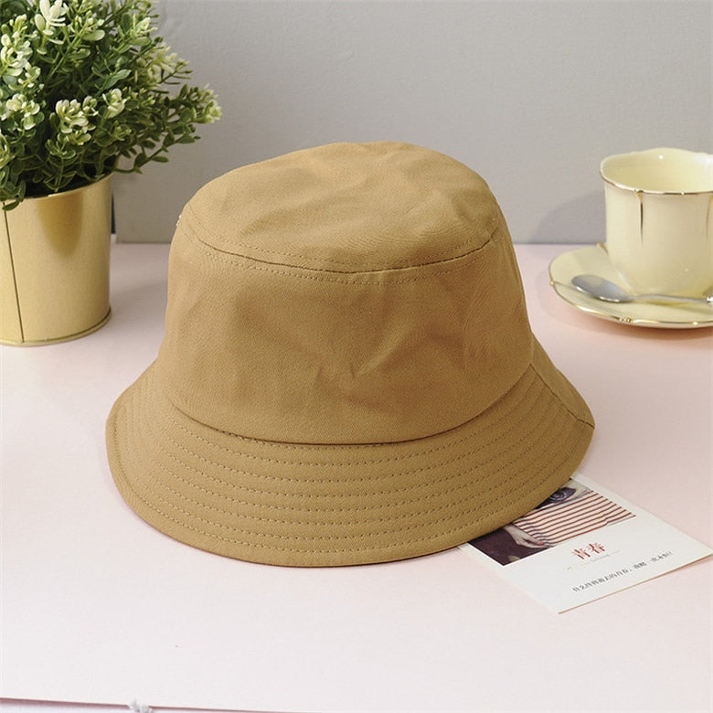 Cotton Plain Bucket Hats - 8 COLOURS