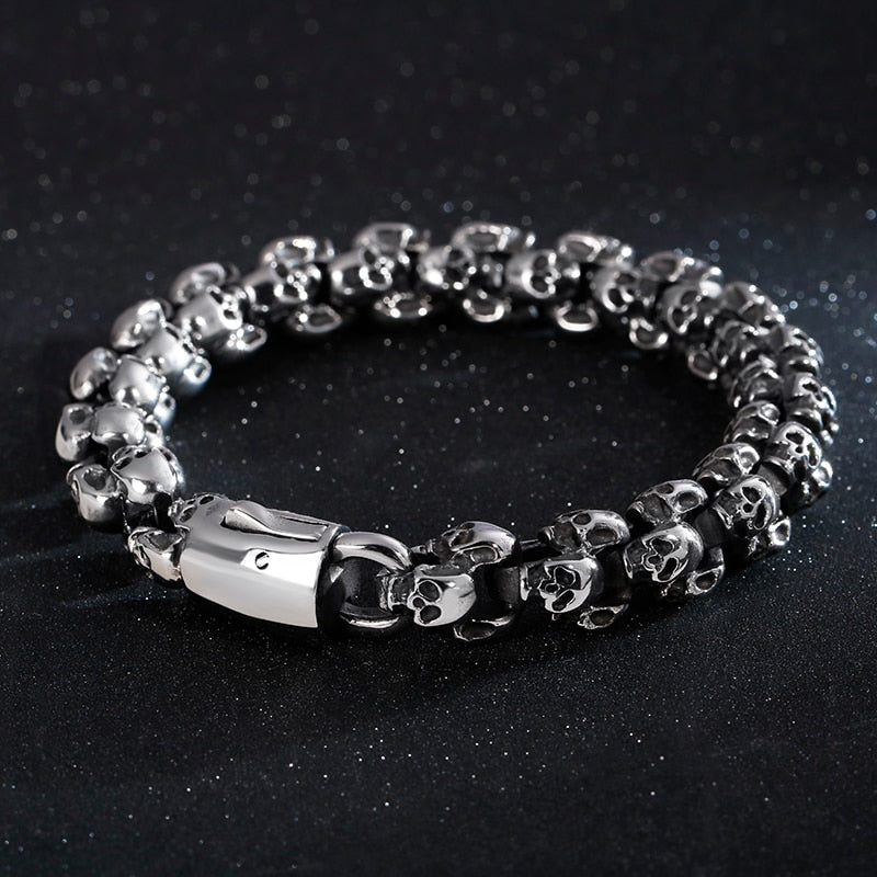 Vintage Skull Stainless Steel Bracelet