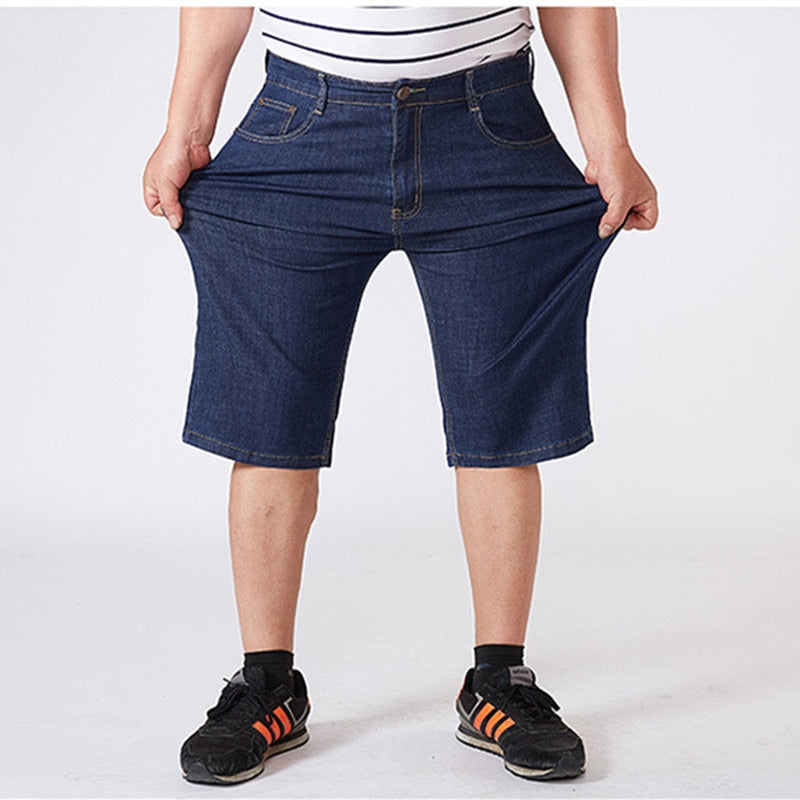 Men Denim High Waist Shorts