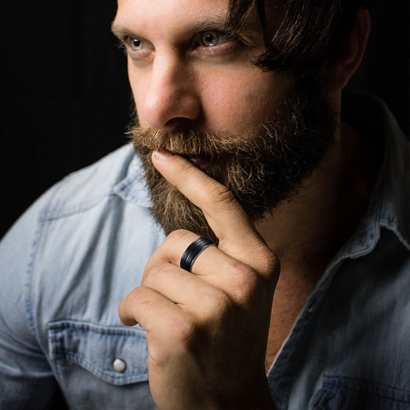 8mm Men's  Titanium Ring