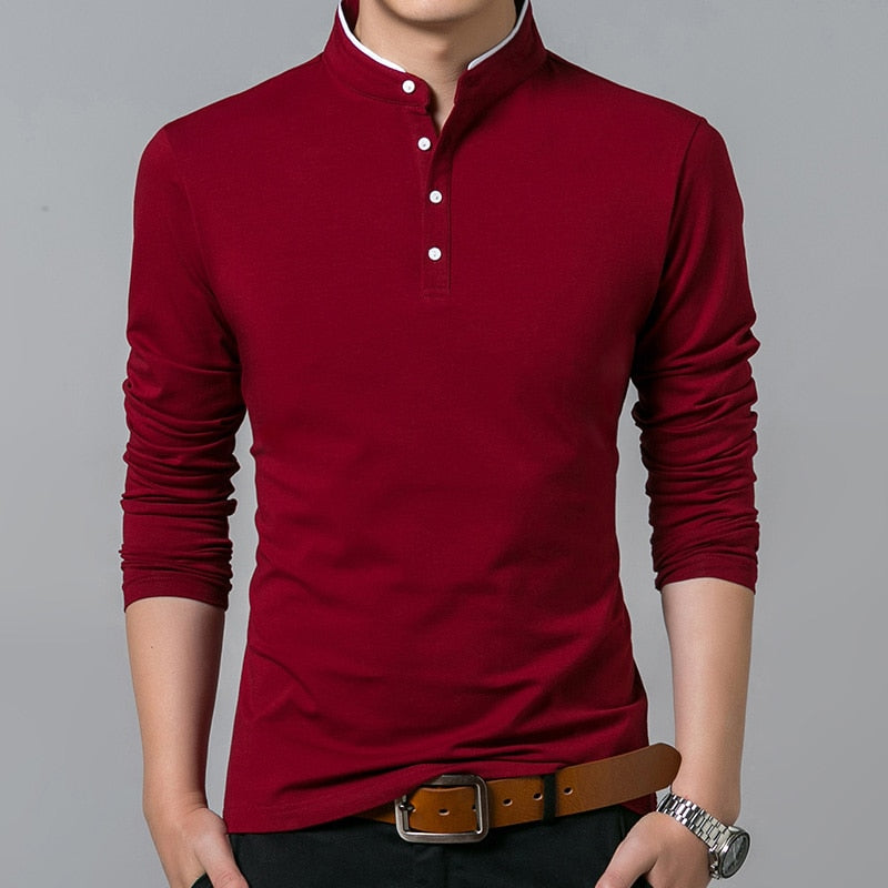 S-XXXL Mandarin Collar Shirt - 5 colours