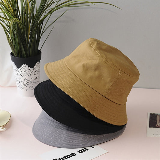Cotton Plain Bucket Hats - 8 COLOURS
