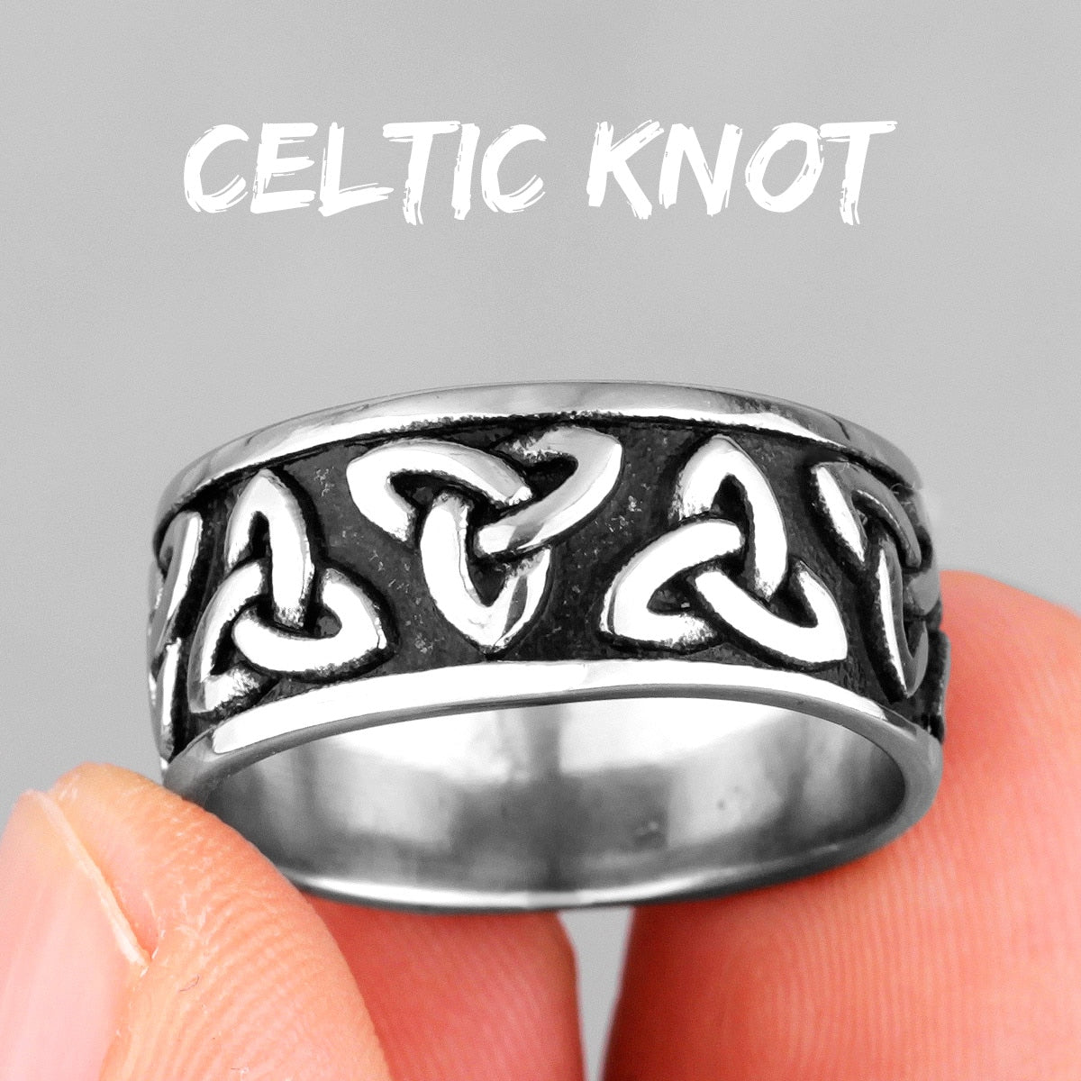 Celtic Knot Stainless Steel Rings - 5 styles