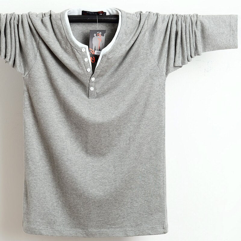 M-6XL Cotton Long Sleeve Tee - 6 colours
