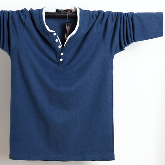 M-6XL Cotton Long Sleeve Tee - 6 colours