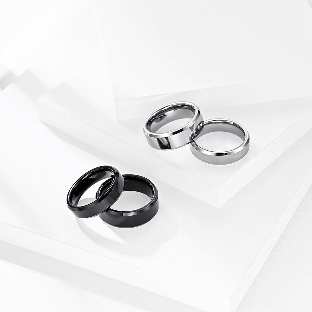 Classic Bevelled Smooth Rings - 4 COLOURS