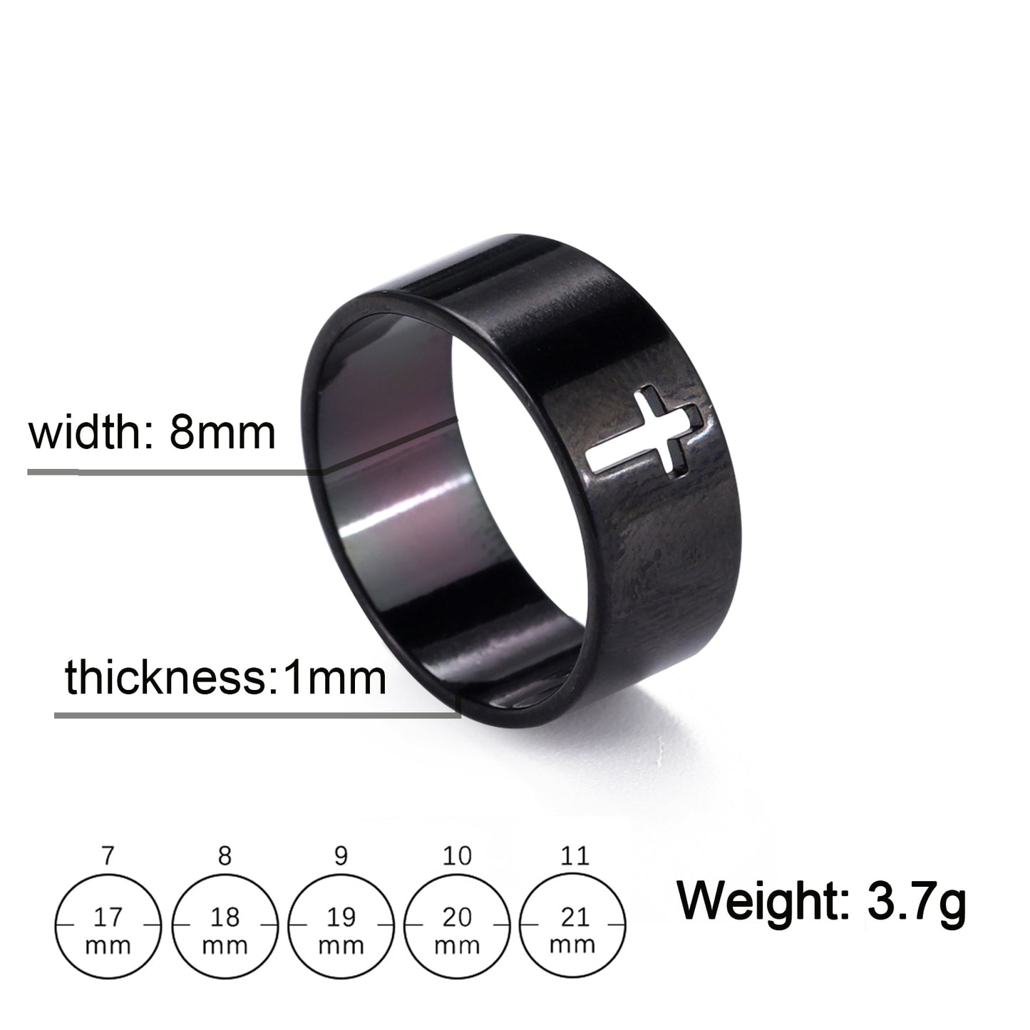 Cross Stainless Steel Rings - 3 styles