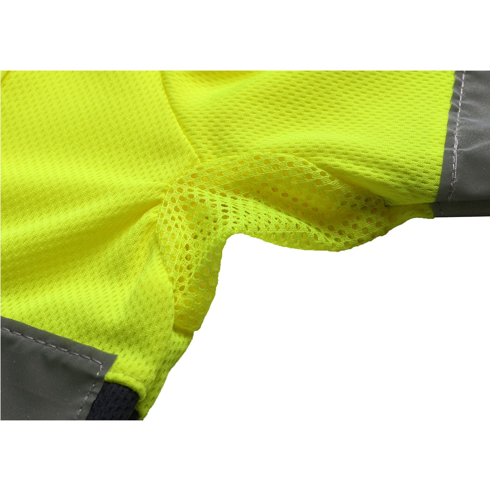 M-4XL HI VIS Long Sleeve Workwear Shirt with Reflective Tape - 2 colours
