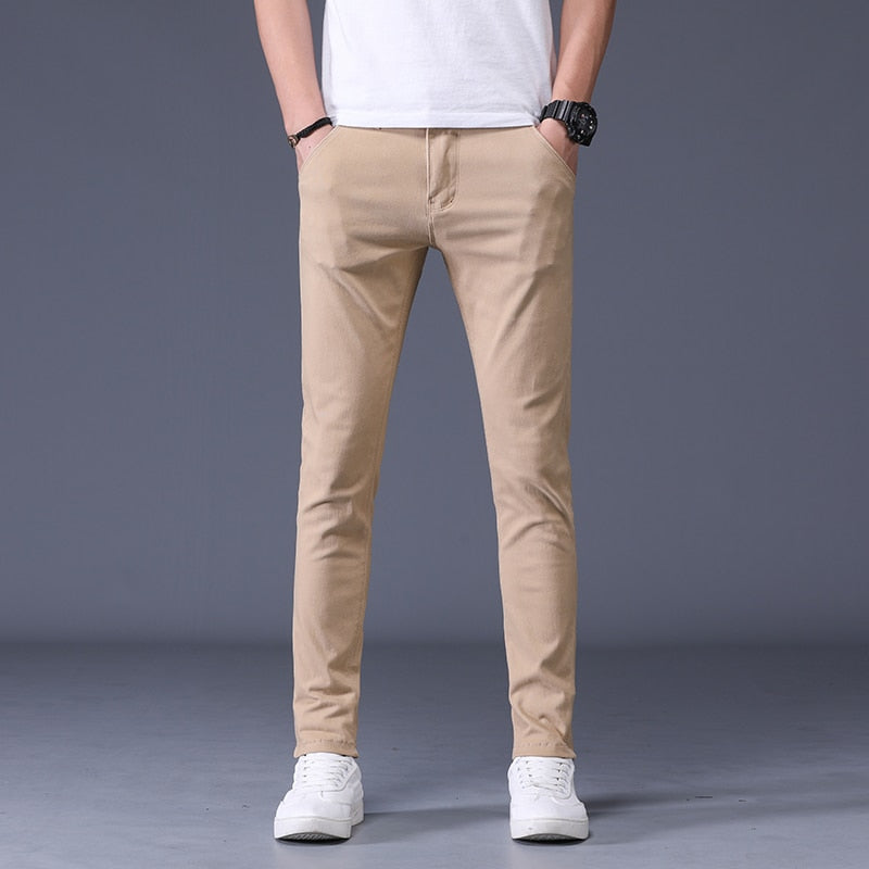 28-38INCH Slim Fit Cotton Stretch Trousers - 6 COLOURS