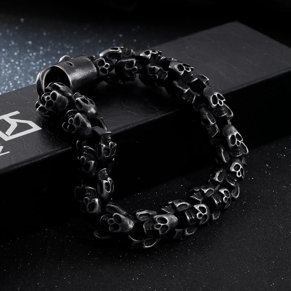 Vintage Skull Stainless Steel Bracelet
