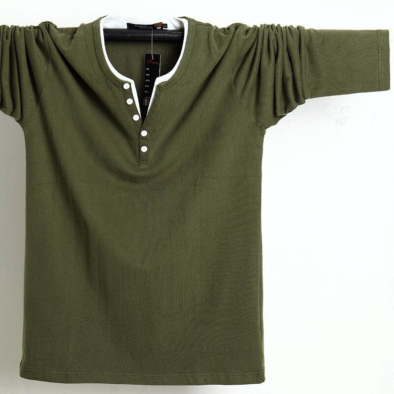 M-6XL Cotton Long Sleeve Tee - 6 colours