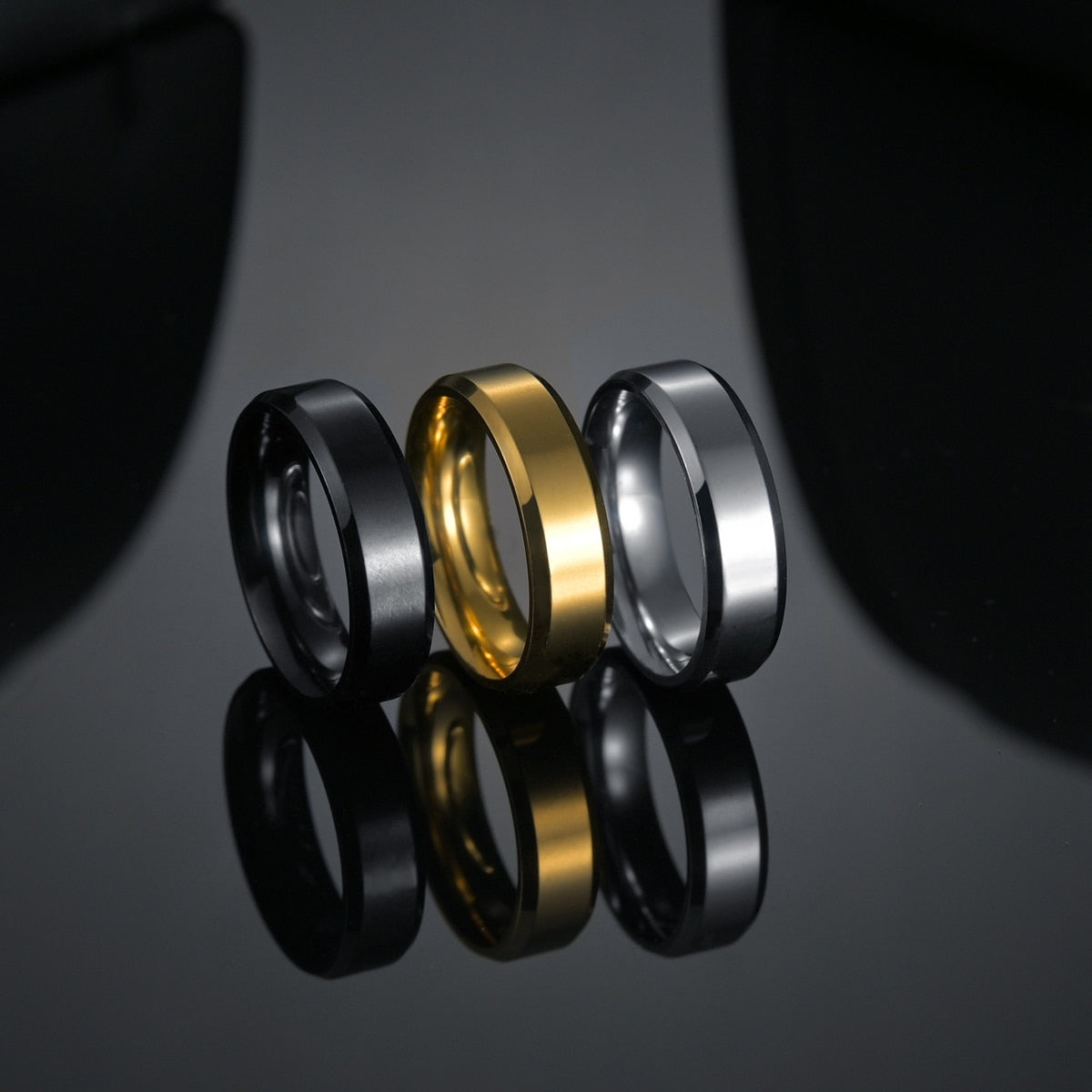 Classic Bevelled Smooth Rings - 4 COLOURS