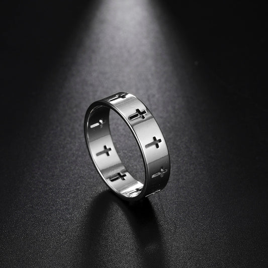 Cross Stainless Steel Rings - 3 styles