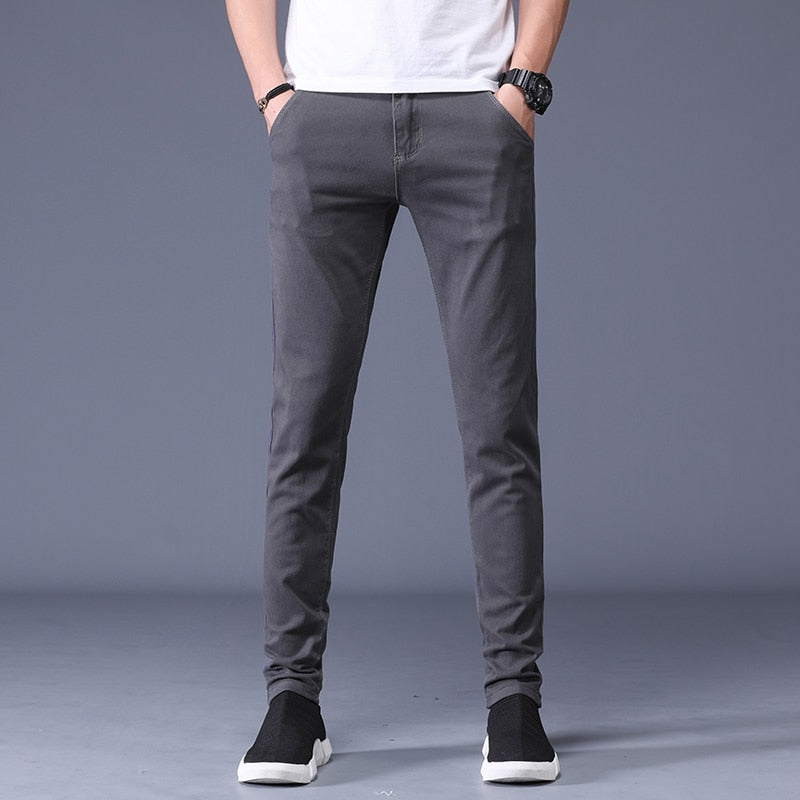 28-38INCH Slim Fit Cotton Stretch Trousers - 6 COLOURS