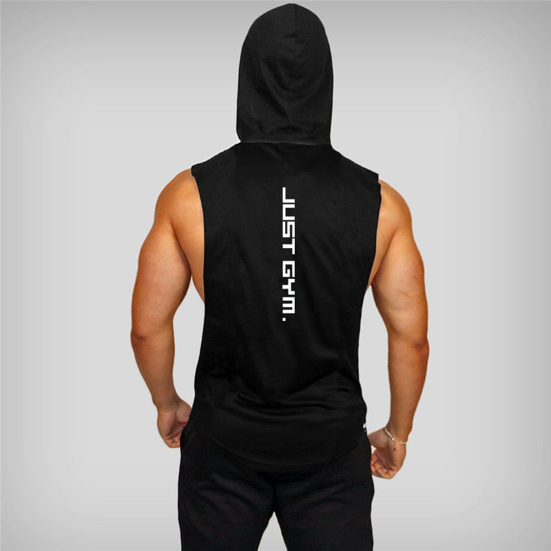 S-XL Cotton Sleeveless Gym Tank - 2 STYLES - 6 colours