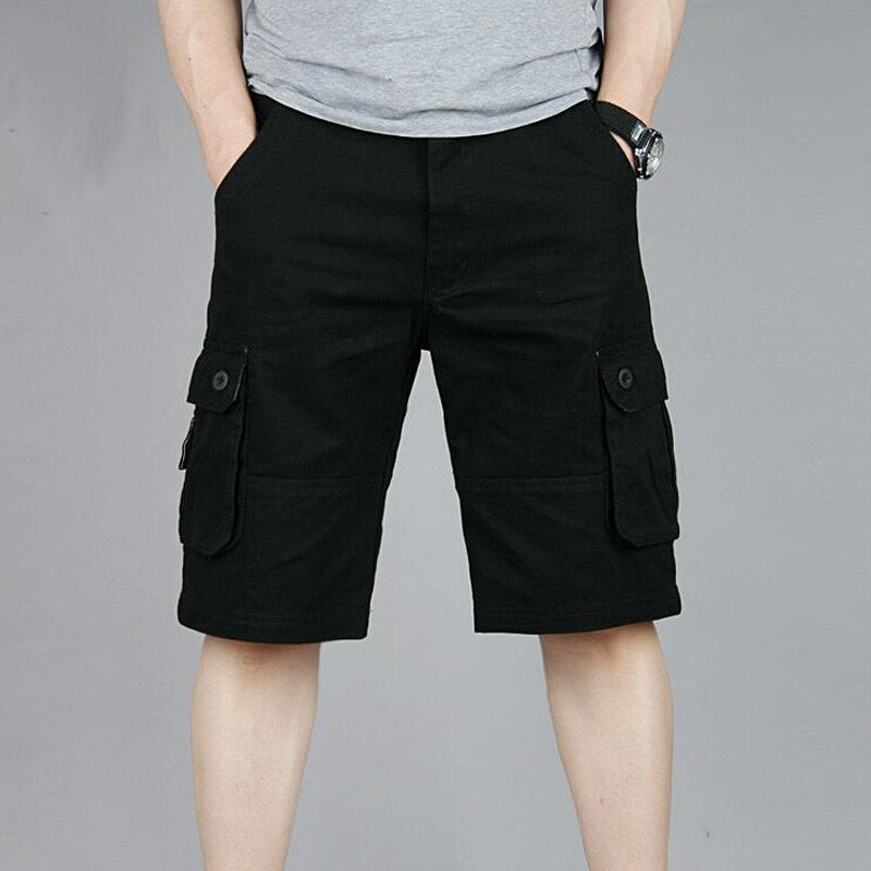 Men's Multi-Pocket Long Cargo Shorts - 6 colours