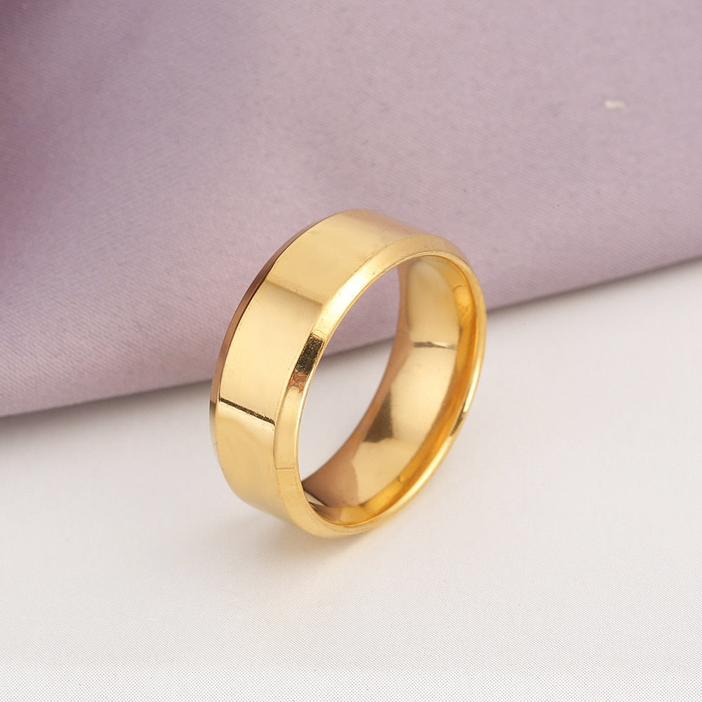 Classic Bevelled Smooth Rings - 4 COLOURS