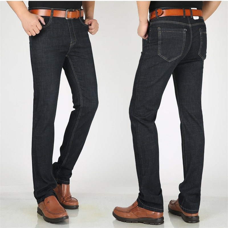 Tall Men Jeans 117CM Extra Long Fleecy Warm Jeans