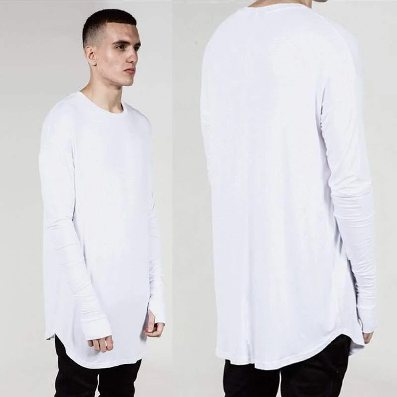 S-XXL Streetwear Thumb Hole Long Sleeve Tee - 4 colours