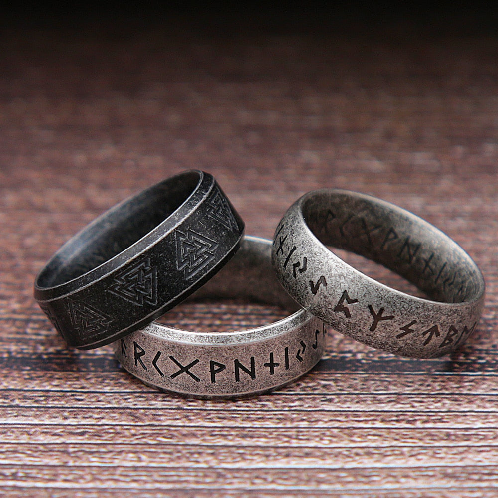 Nordic Viking Runes Ring