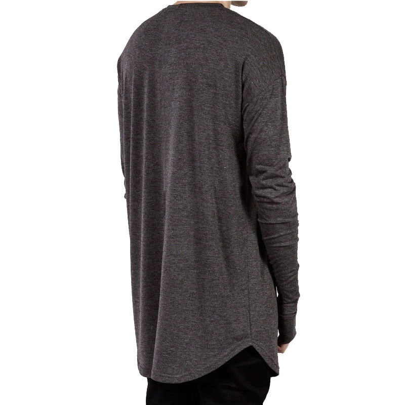 S-XXL Streetwear Thumb Hole Long Sleeve Tee - 4 colours