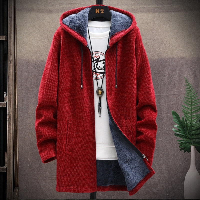 XS-XXL Long Fleece Sweater Coat -5 COLOURS
