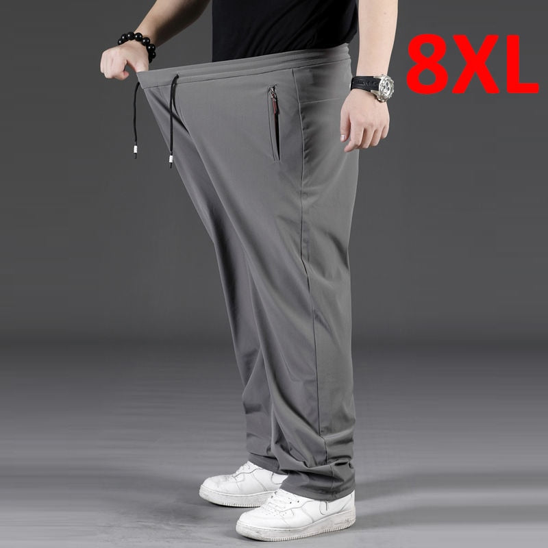 XL-8XL Baggy Casual Elastic Waist Trousers - 3 Colours
