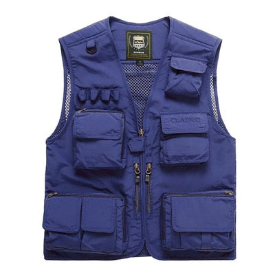 S-6XL Multi-pocket Mesh Vest - Many Colours