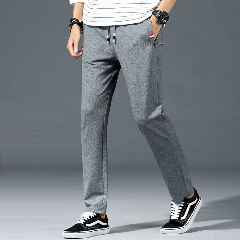 S-7XL Elastic Waist Cotton Track Pants
