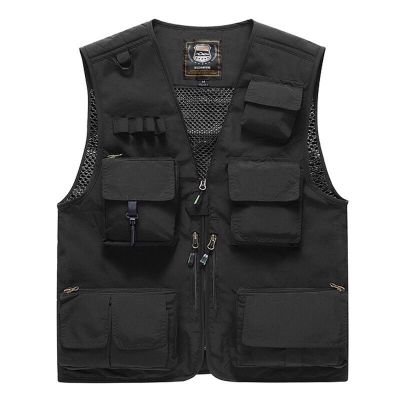S-6XL Multi-pocket Mesh Vest - Many Colours