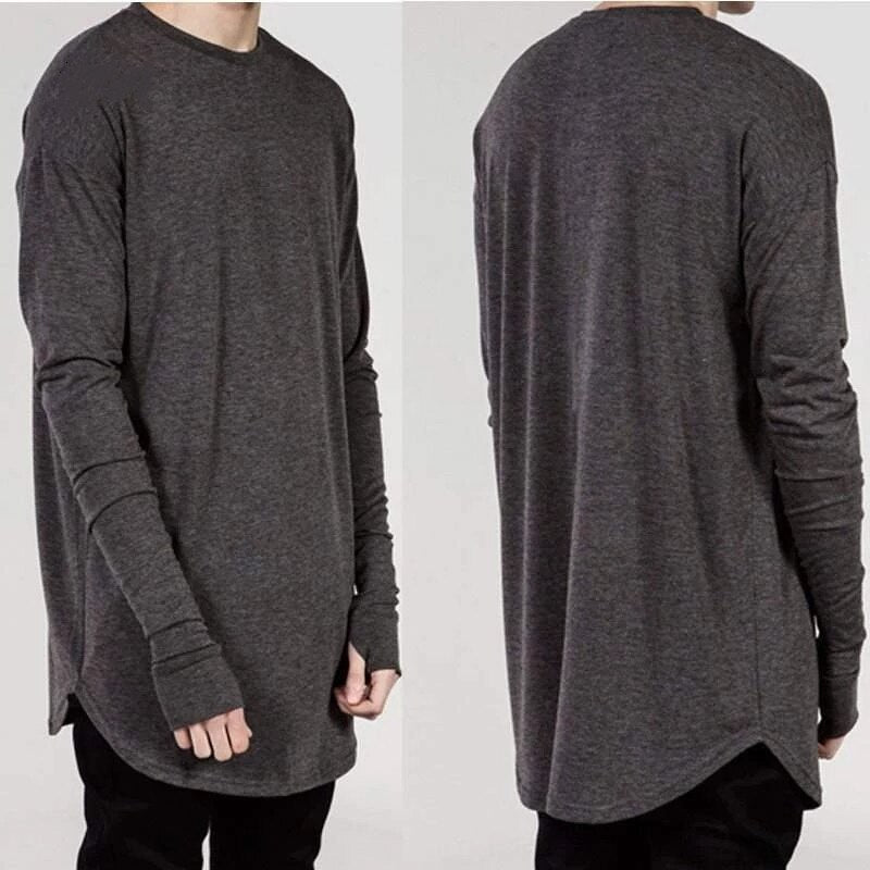 S-XXL Streetwear Thumb Hole Long Sleeve Tee - 4 colours