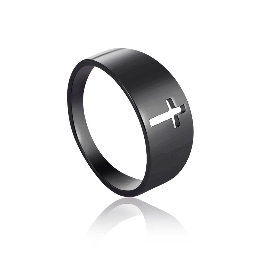 Cross Stainless Steel Rings - 3 styles