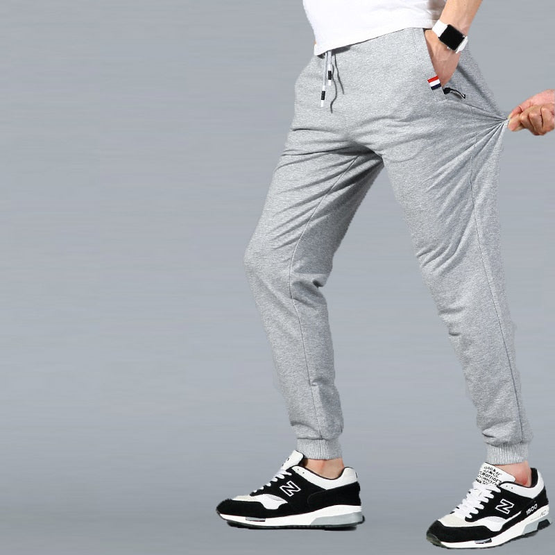 S-7XL Elastic Waist Cotton Track Pants