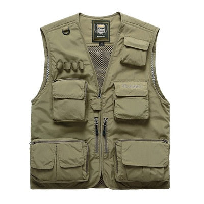 S-6XL Multi-pocket Mesh Vest - Many Colours